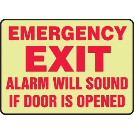 GLOWINTHEDAR K Safety Sign EMERGENCY MLEX560GP